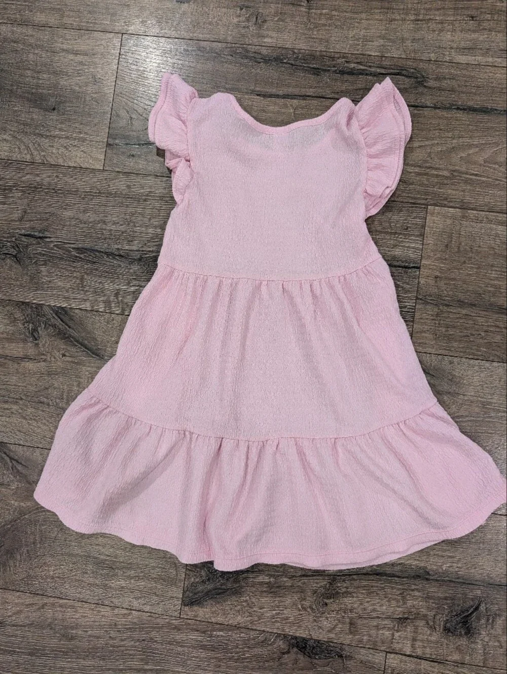 Old Navy Size 6-7 Light Pink Summer Dress Lightweight Ruffle Sleeve Small